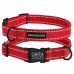 Нашийник для Собак BronzeDog Active Нейлоновий зі Світловідбиттям та Металевою Пряжкою Червоний  XL(38/1303/Т) 