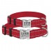 Нашийник для Собак BronzeDog Active Нейлоновий зі Світловідбиттям та Металевою Пряжкою Червоний  XL(38/1303/Т) 