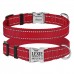 Нашийник для Собак BronzeDog Active Нейлоновий зі Світловідбиттям та Металевою Пряжкою Червоний  XL(38/1303/Т) 