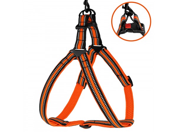 Шлея для Собак BronzeDog Mesh Стандарт Помаранчевий  L(82204/Т) 