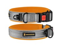 Нашийник для Собак BronzeDog Sport Сіро-Помаранчевий  XL(53/041311/Т) 