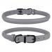 Нашийник для Собак Круглий Шкіряний BronzeDog Premium з Металевою Фурнітурою Сірий  M(003411/Т) 