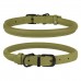 Нашийник для Собак Круглий Шкіряний BronzeDog Premium з Металевою Фурнітурою Оливковий  L(00355/Т) 
