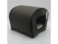 Тунель хатка для собак та котів Zoo-hunt Олімп коричнева 31х36х31 см 