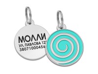 Емальований Адресник BronzeDog Льодяник для Собак Бірюзовий M(948113) Емальований Адресник BronzeDog Льодяник для Собак Бірюзовий M(948113)