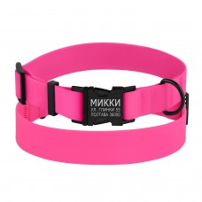 Нашийник для Собак BronzeDog Surf Водовідштовхуючий із Захисним Полімерним Покриттям та Металевою Пряжкою Рожевий XL(66/6137/Т) Нашийник для Собак BronzeDog Surf Водовідштовхуючий із Захисним Полімерним Покриттям та Металевою Пряжкою Рожевий XL(66/6137/Т)