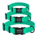 Нашийник для Собак BronzeDog Surf Водовідштовхуючий із Захисним Полімерним Покриттям та Металевою Пряжкою Зелений  M(47/6135/Т) 